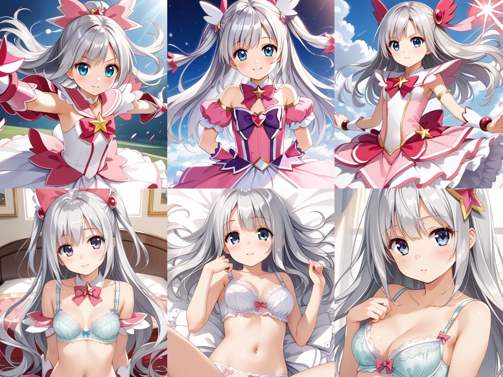 サンプル画像1:無敵の銀髪魔法少女が中出しセックスで孕みボテ腹になるまで(千草屋) [d_458699]