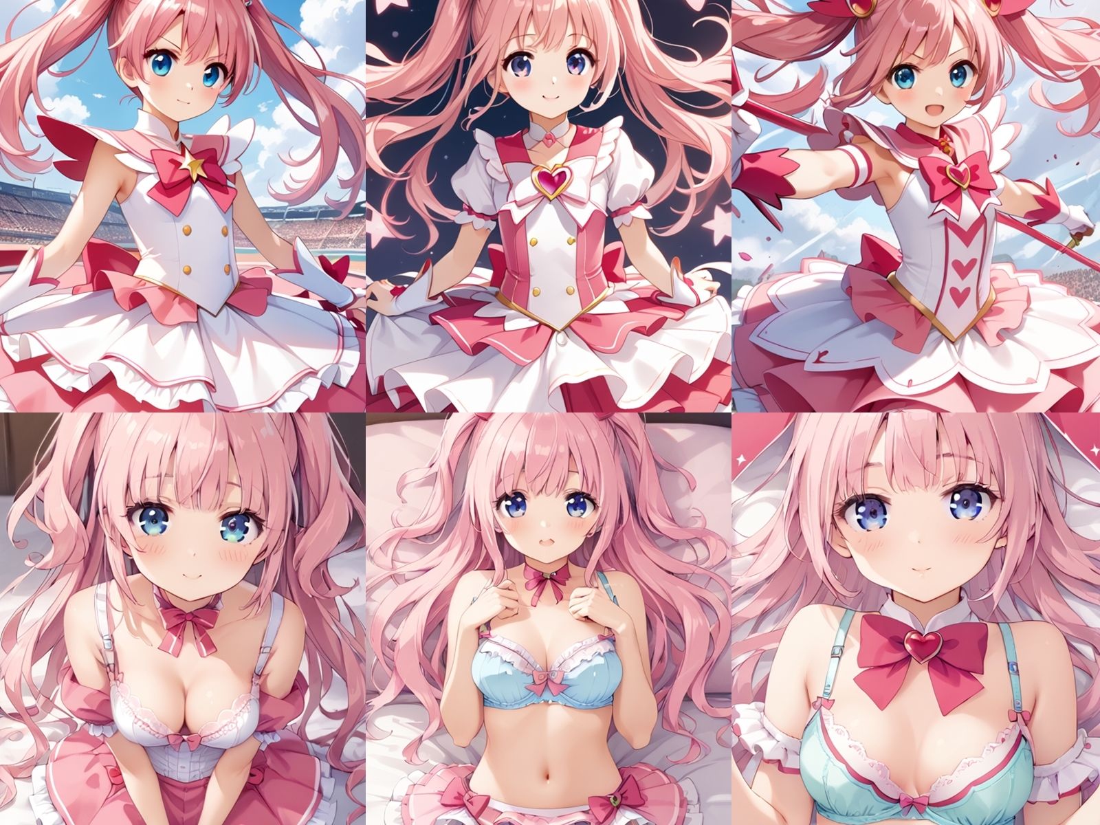 サンプル画像1:無敵のピンク髪魔法少女が中出しセックスで孕みボテ腹になるまで(千草屋) [d_458702]