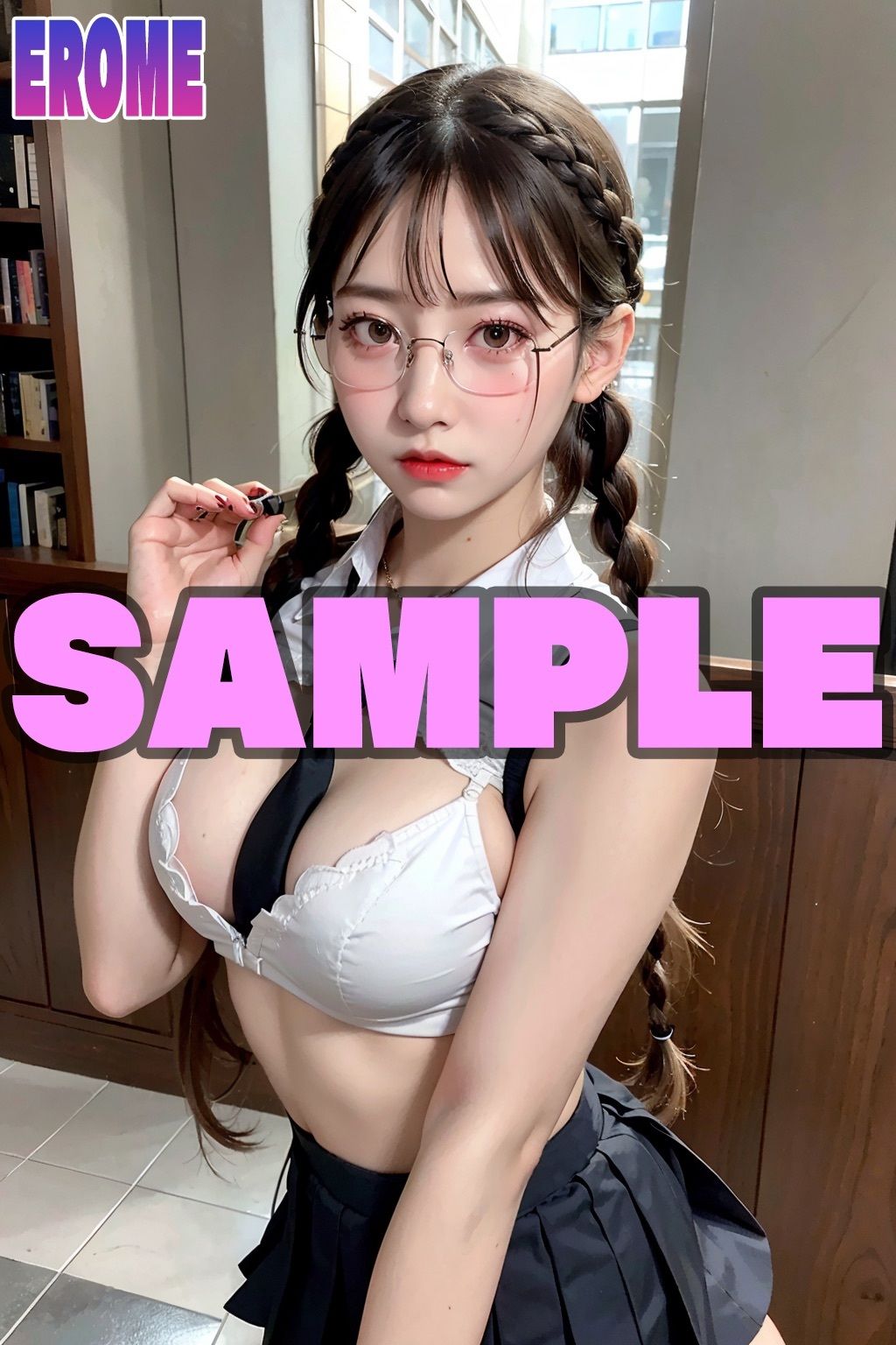 サンプル画像3:地味メガネ巨乳とエッチ！(EROME) [d_458761]