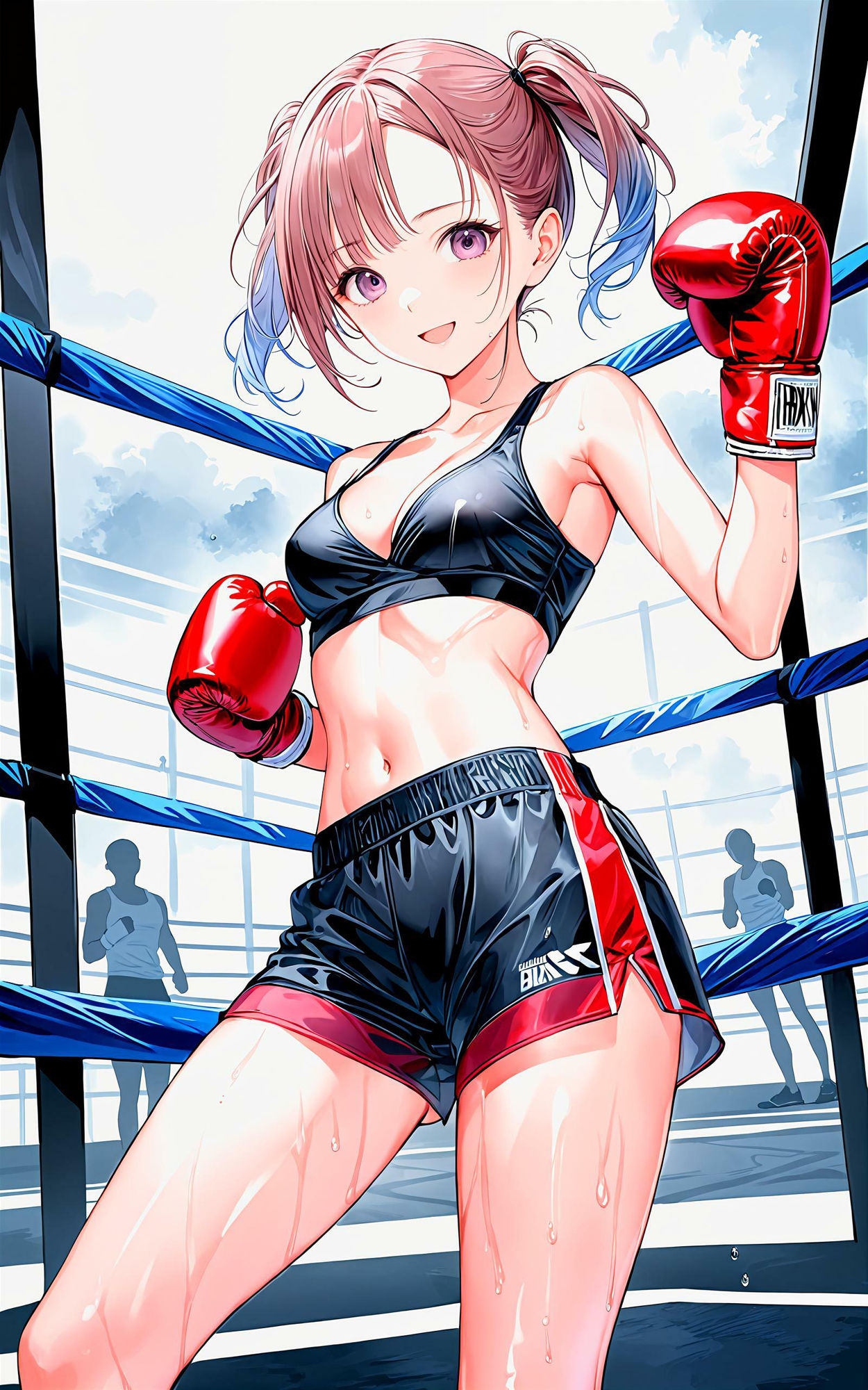 サンプル画像1:エチエチボクシング部 試合後の汗だく女子と深夜の秘密特訓！ vol.2(BETA) [d_458883]