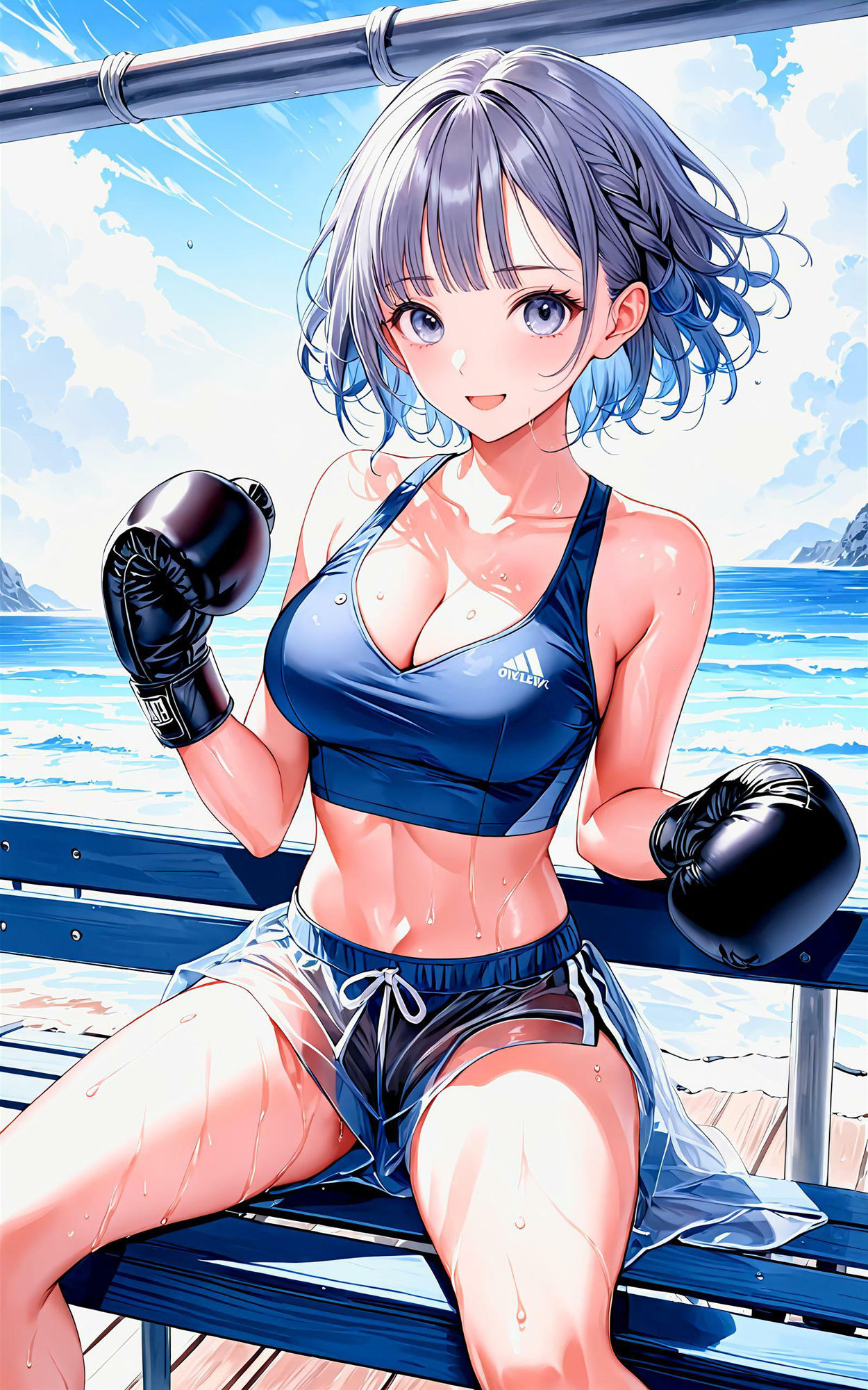 サンプル画像2:エチエチボクシング部 試合後の汗だく女子と深夜の秘密特訓！ vol.2(BETA) [d_458883]