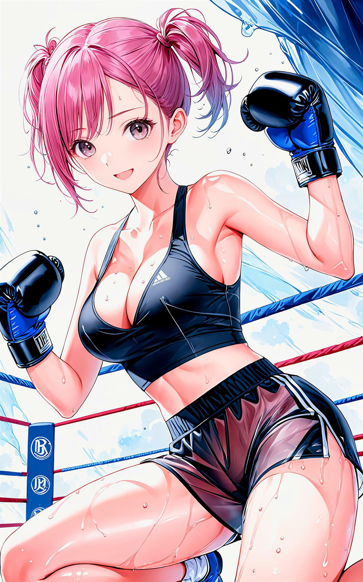 サンプル画像4:エチエチボクシング部 試合後の汗だく女子と深夜の秘密特訓！ vol.2(BETA) [d_458883]