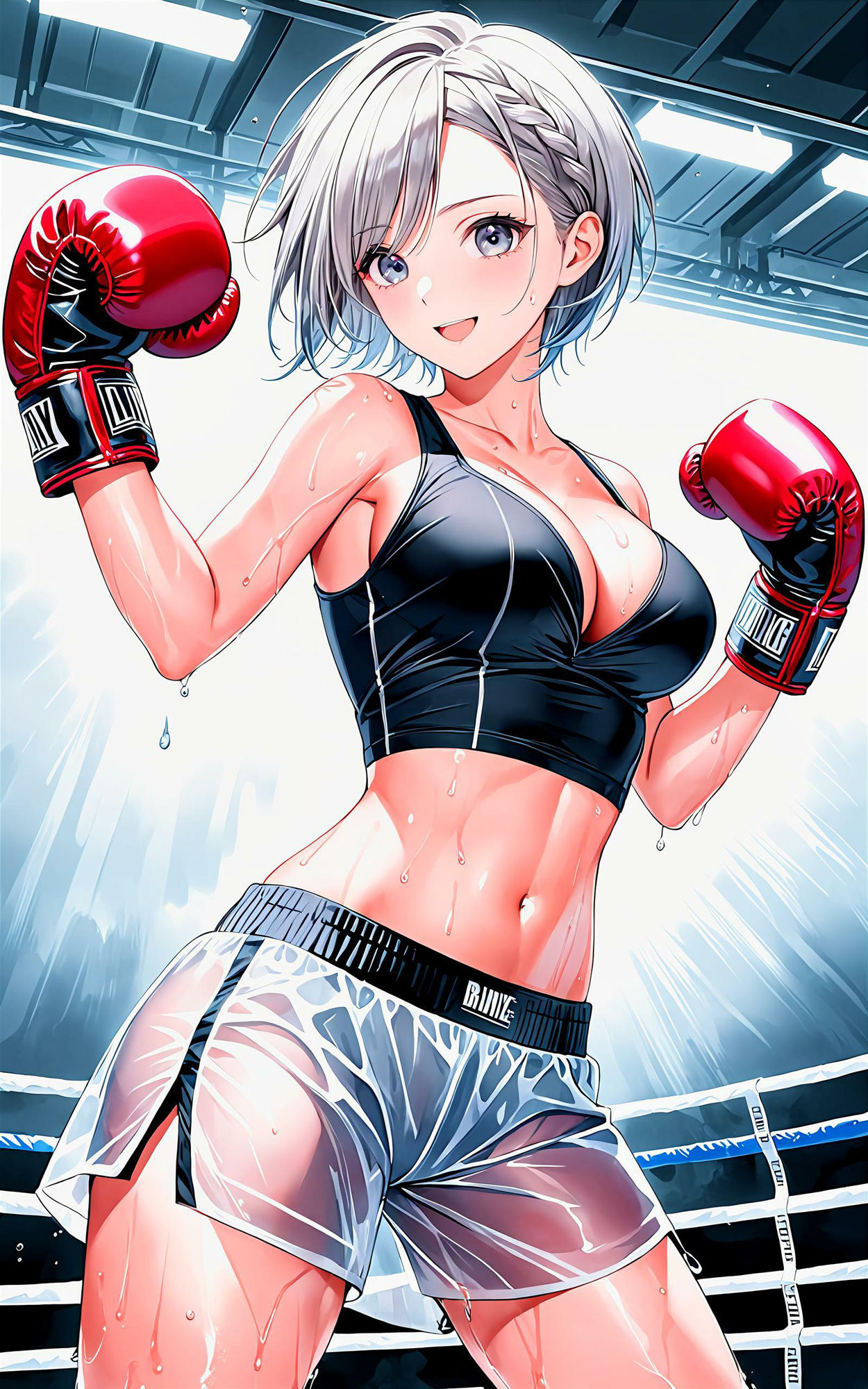 サンプル画像5:エチエチボクシング部 試合後の汗だく女子と深夜の秘密特訓！ vol.2(BETA) [d_458883]