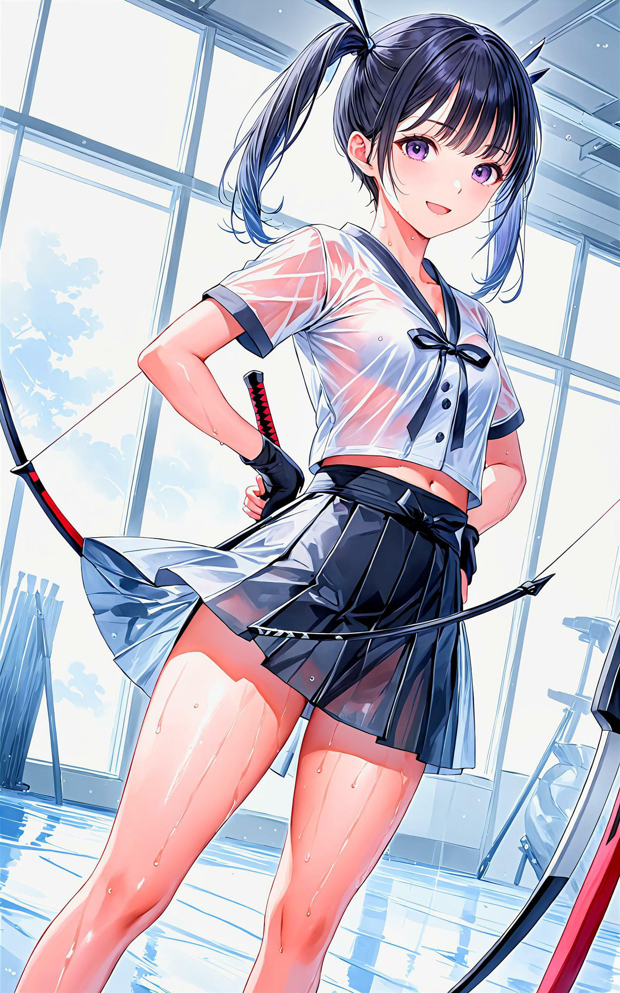 サンプル画像1:エチエチ弓道部 キャプテンの指導は超接近！禁断の汗だく特訓！ vol.2(BETA) [d_458886]