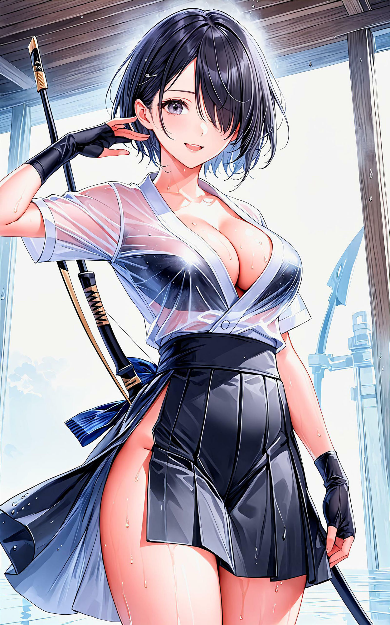 サンプル画像2:エチエチ弓道部 キャプテンの指導は超接近！禁断の汗だく特訓！ vol.2(BETA) [d_458886]