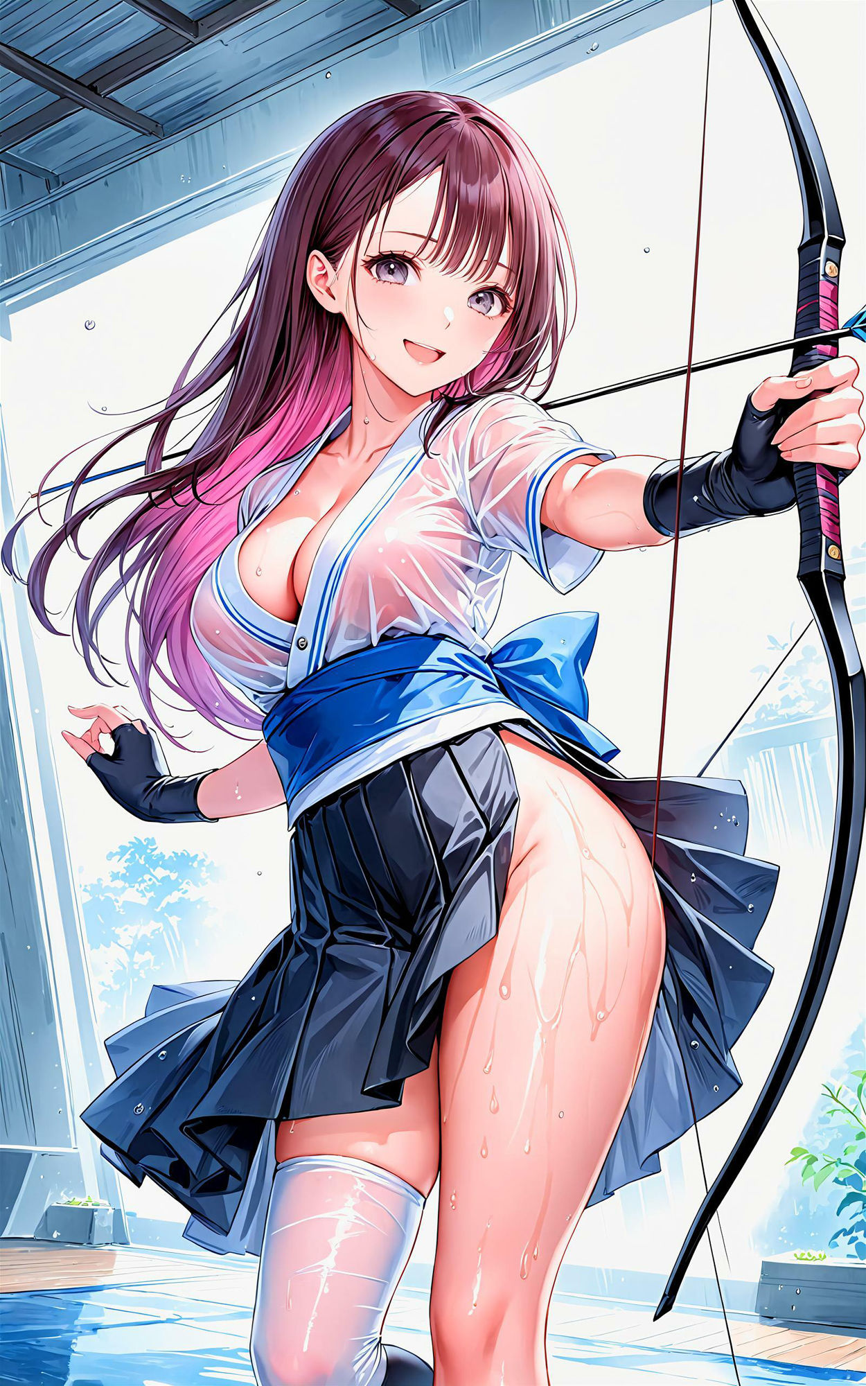 サンプル画像5:エチエチ弓道部 キャプテンの指導は超接近！禁断の汗だく特訓！ vol.2(BETA) [d_458886]