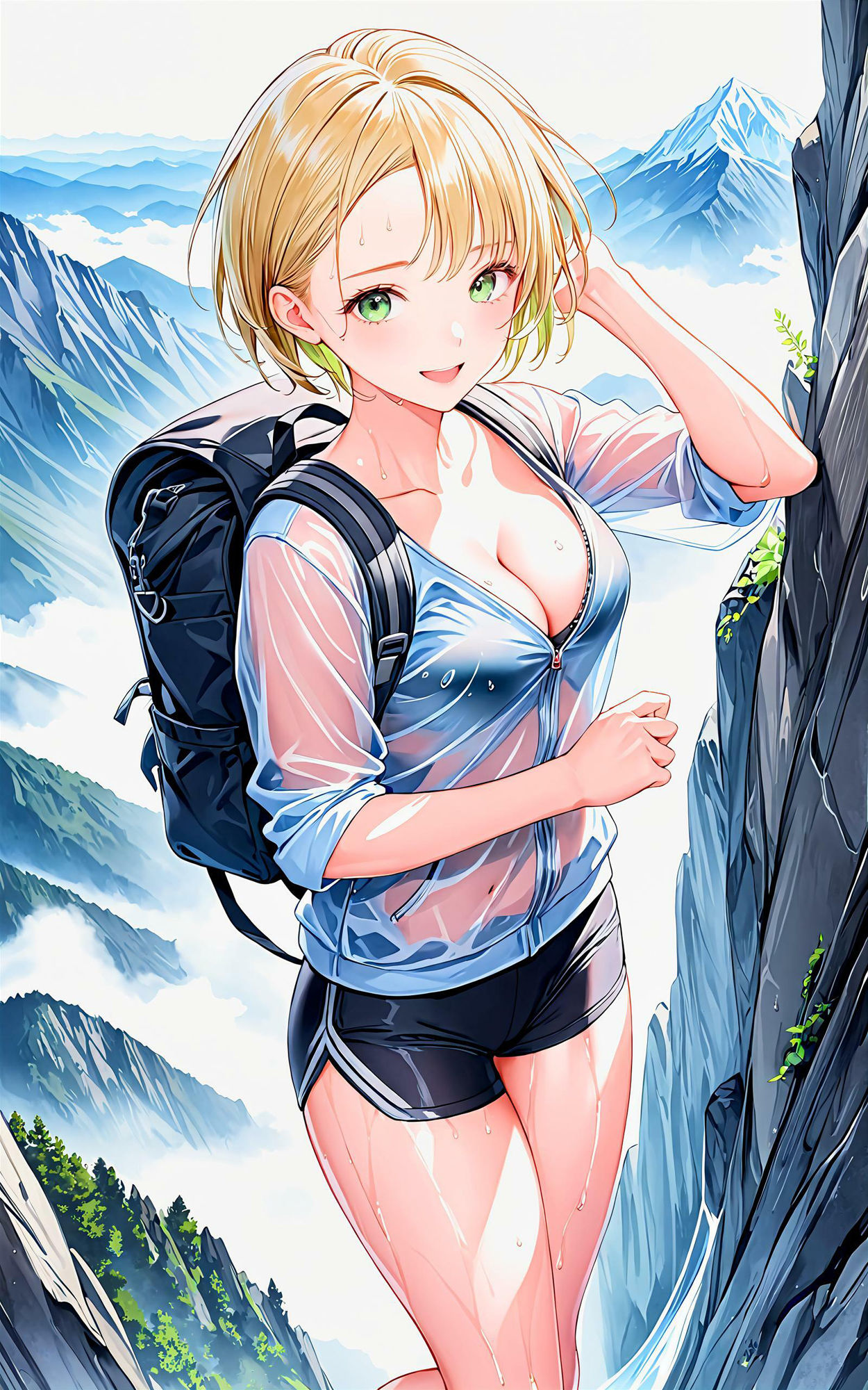 サンプル画像2:エチエチ登山部 休憩中にエチエチ急接近！山の解放感が半端ない件！ vol.2(BETA) [d_458888]