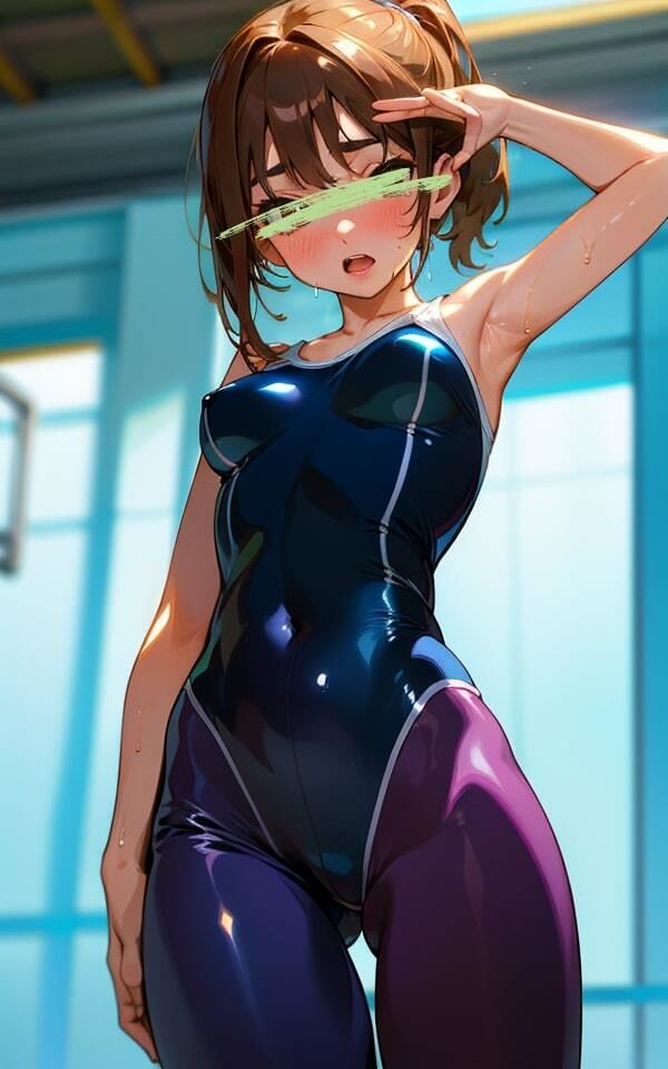 サンプル画像1:ぴちぴちの競泳水着 恥ずかしい(ムラムラボーイ) [d_459029]