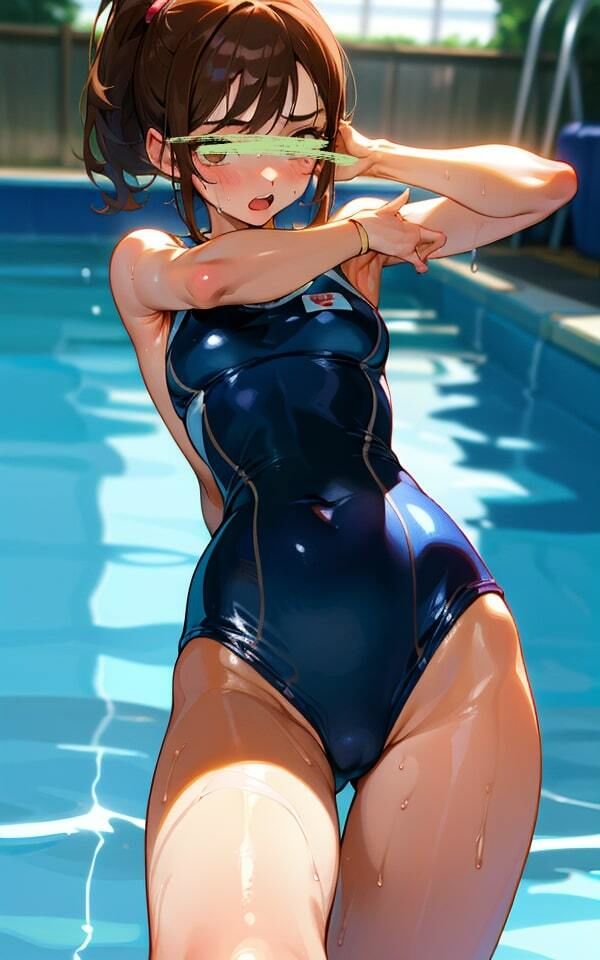 サンプル画像2:ぴちぴちの競泳水着 恥ずかしい(ムラムラボーイ) [d_459029]