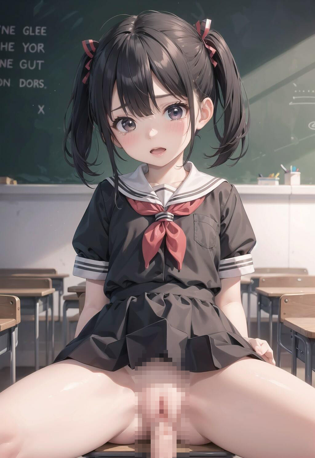 サンプル画像1:ロリ貧乳美少女コレクション 着衣 挿入＆中出し 教室編(Crown Between Mountains) [d_459042]