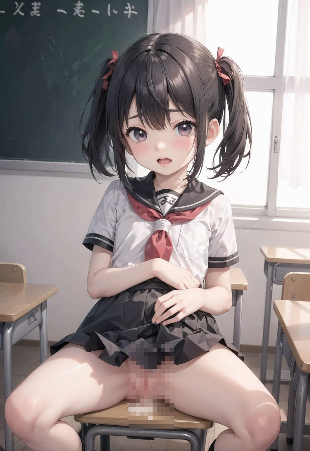 サンプル画像3:ロリ貧乳美少女コレクション 着衣 挿入＆中出し 教室編(Crown Between Mountains) [d_459042]