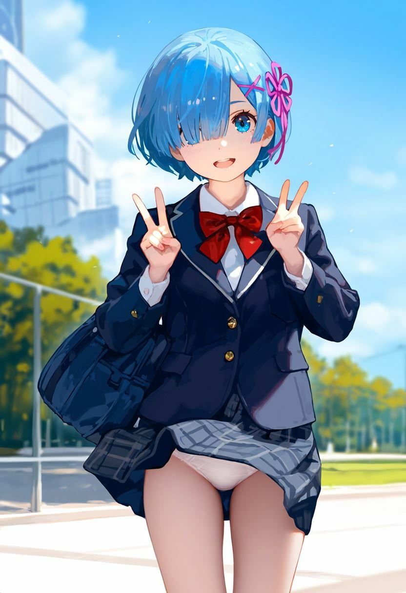 サンプル画像4:レム（リゼロ） 大量ぱんつ （ブレザー）(ちゅりのおぱんつ研究所) [d_459149]