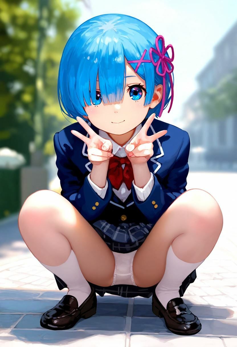 サンプル画像5:レム（リゼロ） 大量ぱんつ （ブレザー）(ちゅりのおぱんつ研究所) [d_459149]