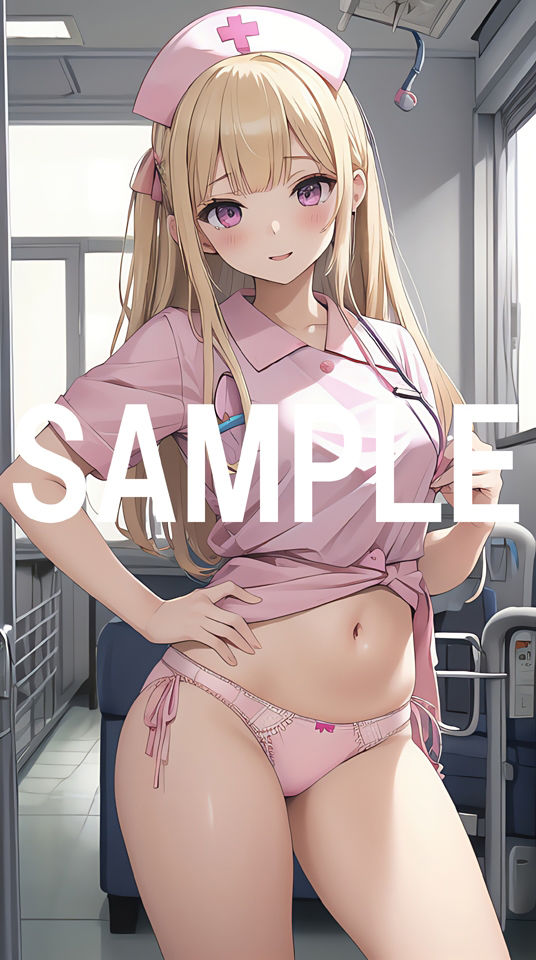 サンプル画像1:パンツ見せ娘！ ナース(練乳まみれ) [d_459374]