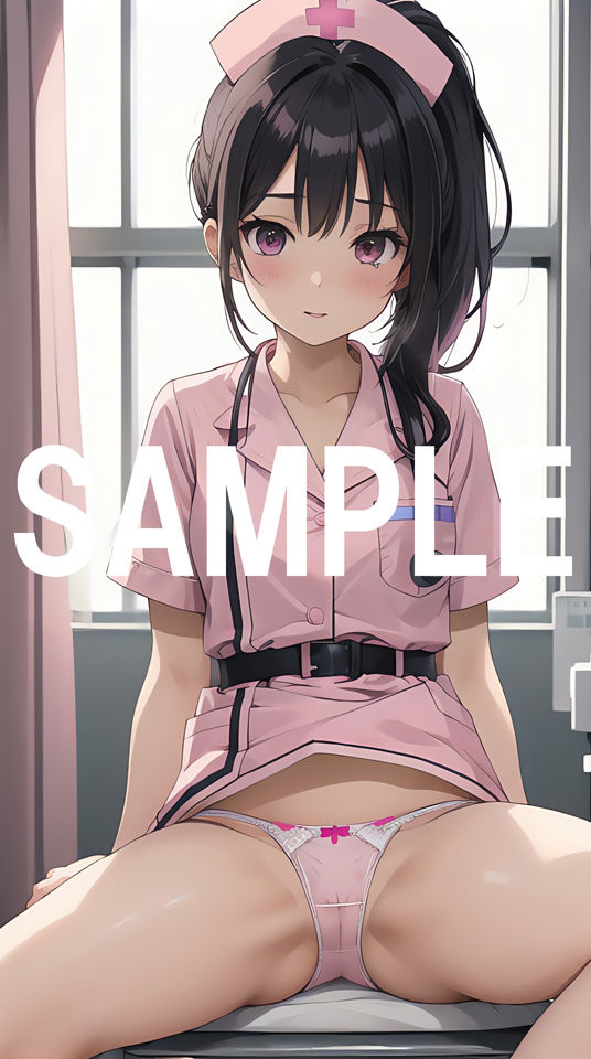 サンプル画像2:パンツ見せ娘！ ナース(練乳まみれ) [d_459374]