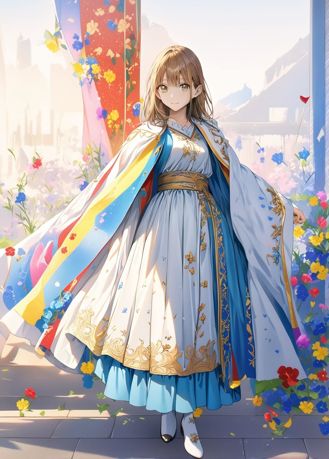 サンプル画像2:「アオのハコ」鹿野千夏 世界民族衣装写真集（全12種類313枚）(人の海) [d_459550]