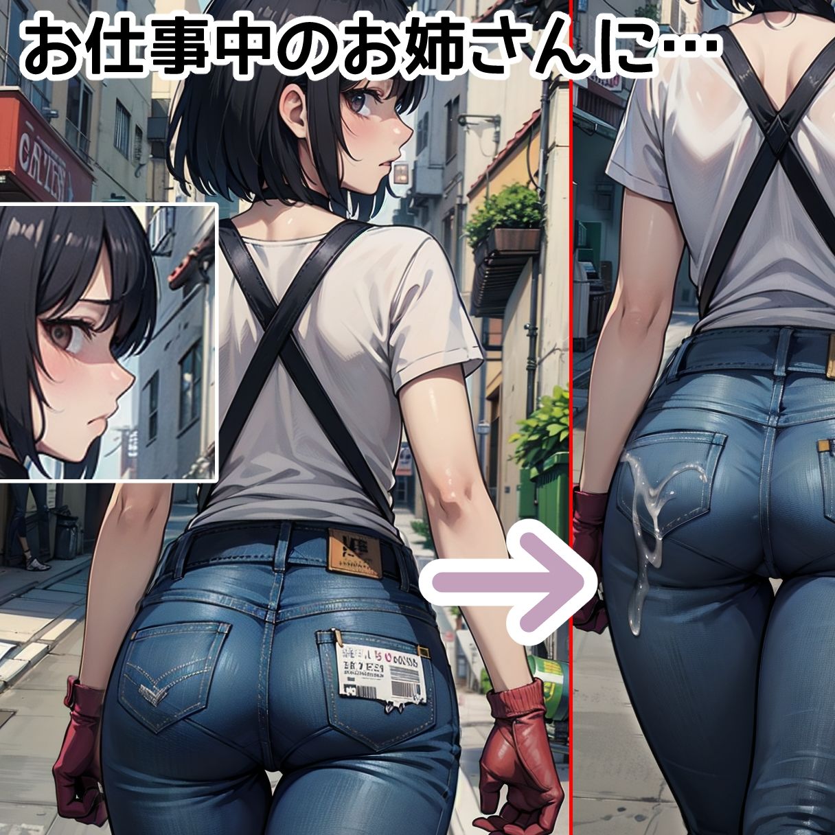 サンプル画像1:ピタパン・デニムぶっかけ集(A2) [d_459638]