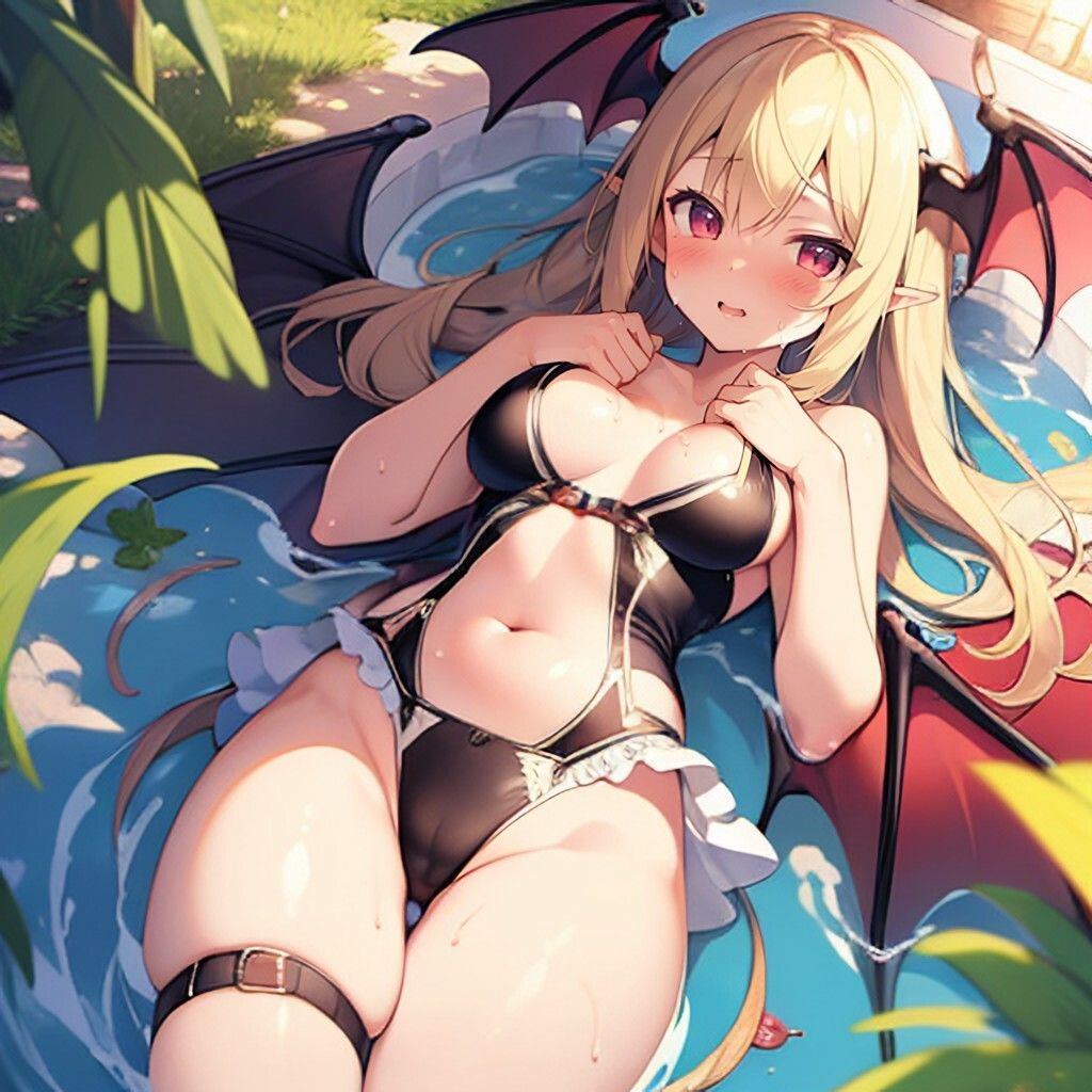 サンプル画像1:水着風サキュバスさん(ほげふが) [d_459728]