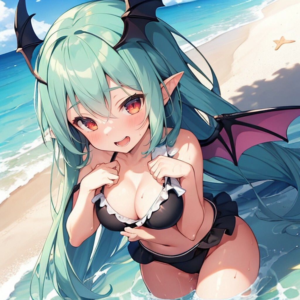 サンプル画像3:水着風サキュバスさん(ほげふが) [d_459728]