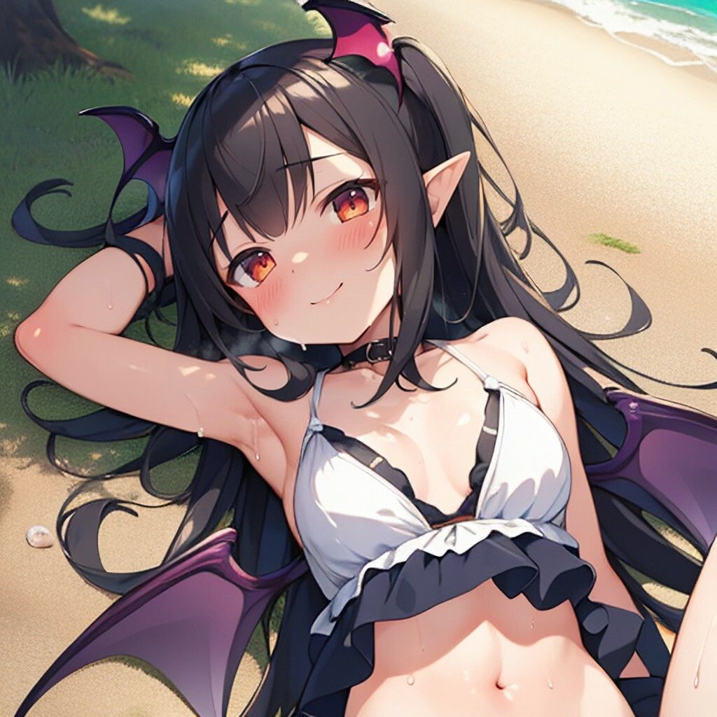 サンプル画像4:水着風サキュバスさん(ほげふが) [d_459728]