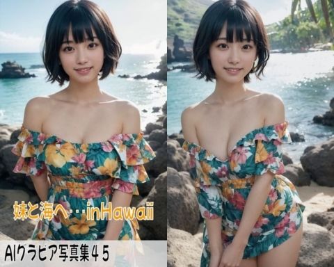 サンプル画像1:AIグラビア写真集45〜妹と海へ・・・in Hawaii〜(ねも) [d_459873]