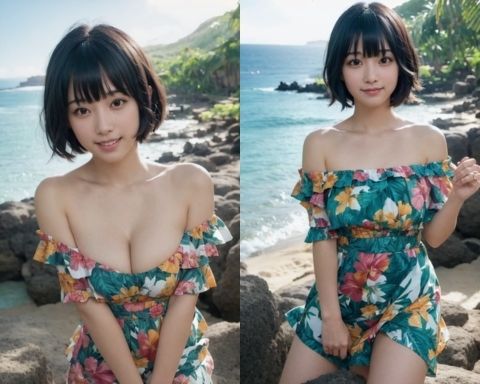 サンプル画像2:AIグラビア写真集45〜妹と海へ・・・in Hawaii〜(ねも) [d_459873]