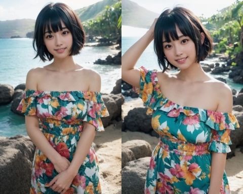 サンプル画像4:AIグラビア写真集45〜妹と海へ・・・in Hawaii〜(ねも) [d_459873]