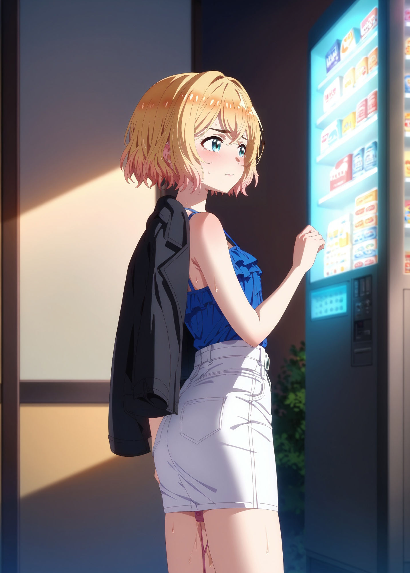 サンプル画像6:素人美少女とリモコンローターお散歩 街中の路上でビクビク震えてイキまくってしまう女子大生(絵心あいのAI生成アトリエ) [d_459881]