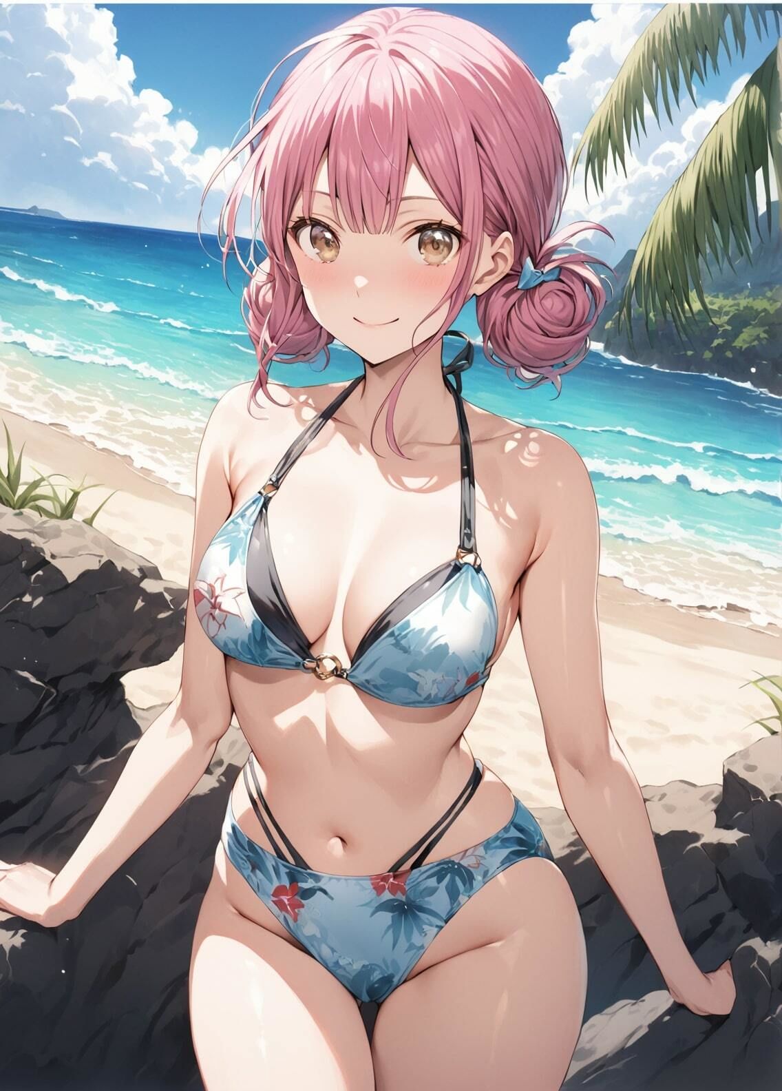 サンプル画像1:「アオのハコ」蝶野雛 水着写真集（全17種類420枚）(人の海) [d_459954]