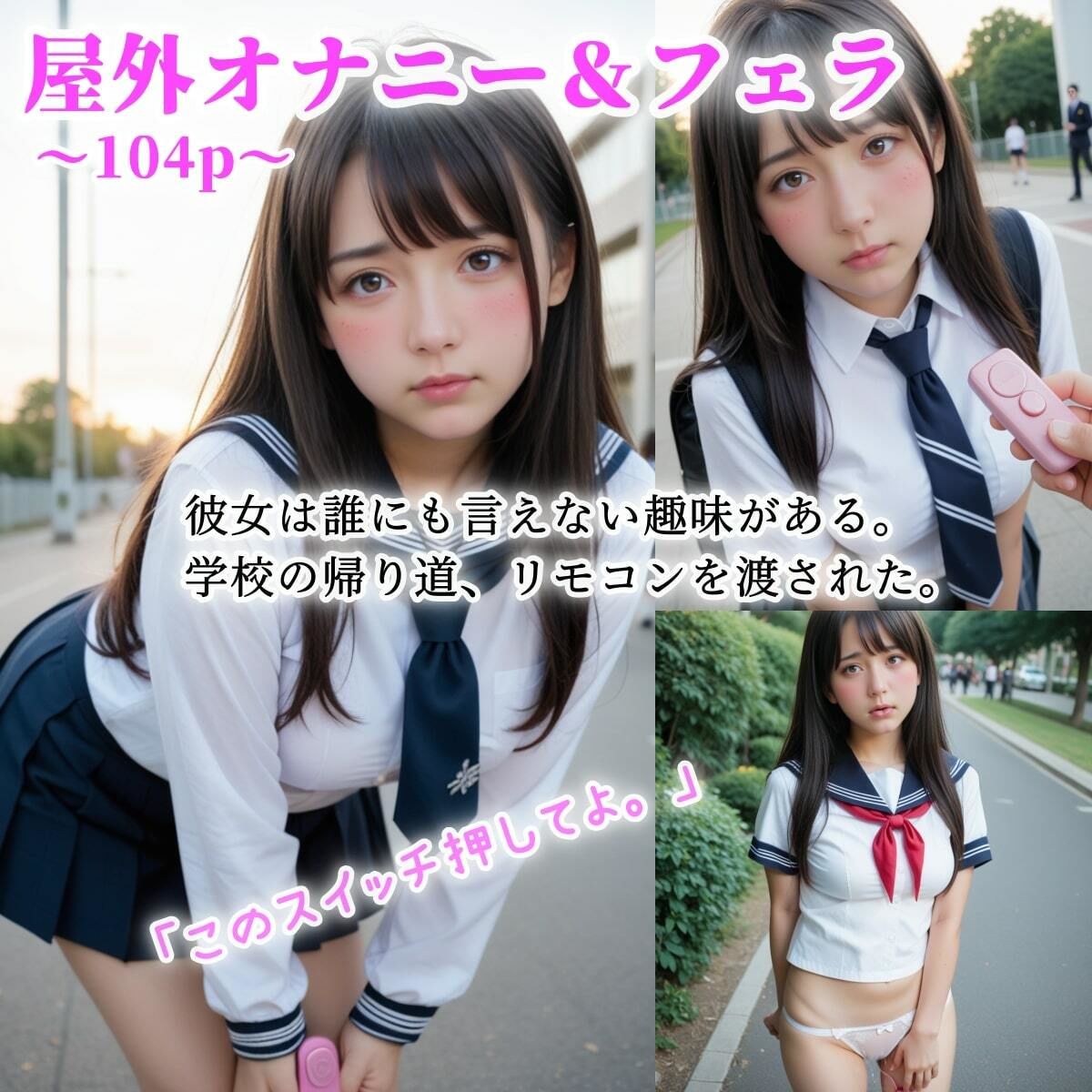 サンプル画像1:優等生は肛門愛期〜屋外アナルズボズボオナニー＆オナフェラぶっかけ〜(ぷよんぷよんスライム) [d_460040]