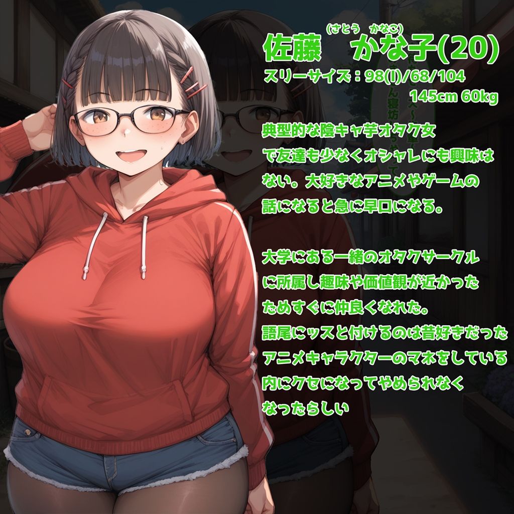 サンプル画像1:むっつりスケベ陰キャ芋女オタクと付き合ってみた(翡翠櫻) [d_460041]