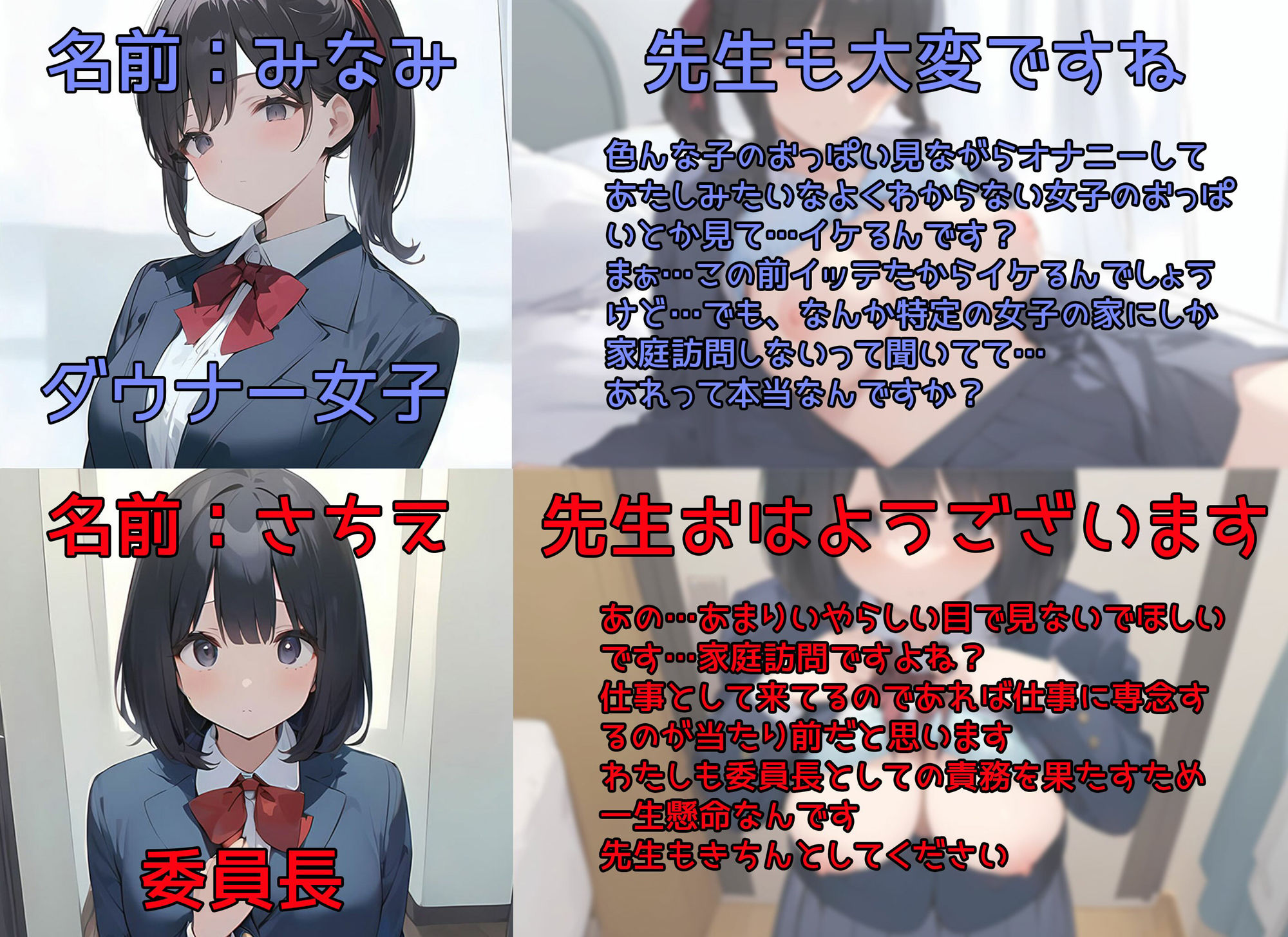 サンプル画像3:僕は先生という立場を利用して家庭訪問中に女子のおっぱいを楽しんでいる＜特典画像300枚付き＞(バストで日替わりさん) [d_460095]