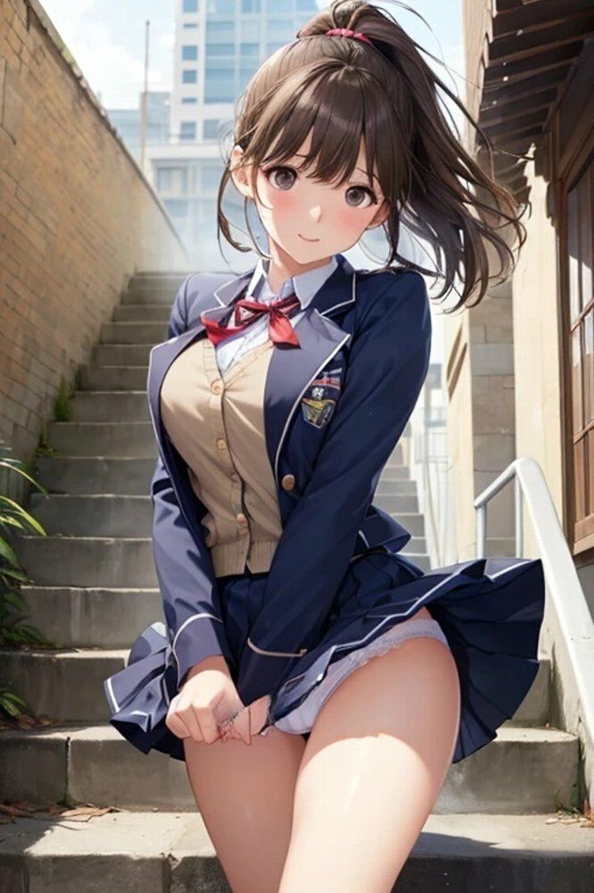 サンプル画像2:JKGF階段風パンチラ画像集(榊原大造) [d_460181]