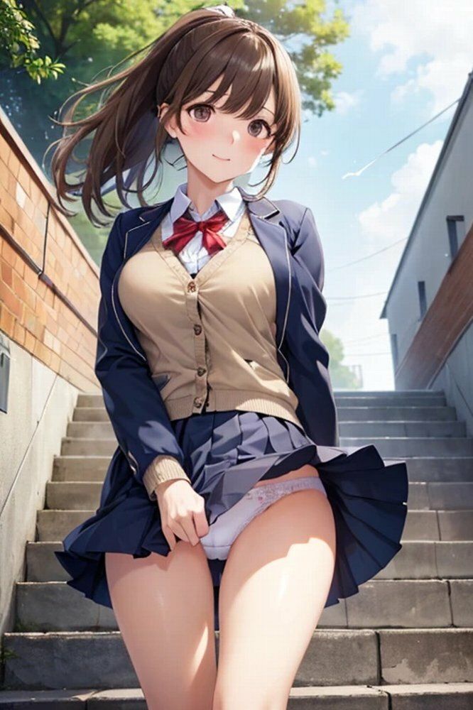 サンプル画像3:JKGF階段風パンチラ画像集(榊原大造) [d_460181]