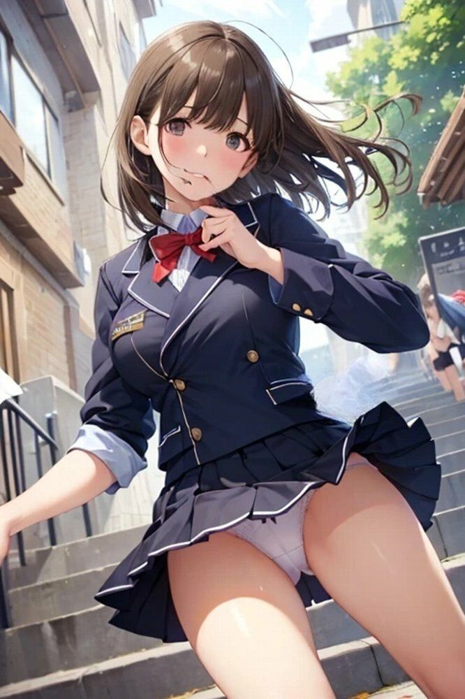 サンプル画像4:JKGF階段風パンチラ画像集(榊原大造) [d_460181]