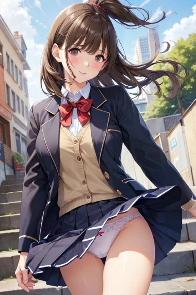 サンプル画像5:JKGF階段風パンチラ画像集(榊原大造) [d_460181]