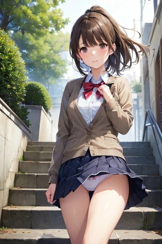 サンプル画像6:JKGF階段風パンチラ画像集(榊原大造) [d_460181]