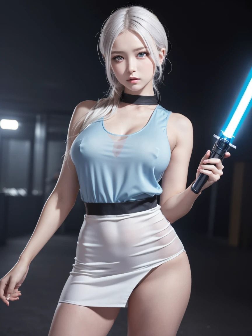 サンプル画像1:光の戦士:ライトセーバーを手にした美女たちの戦闘美(夢幻出版3) [d_460206]