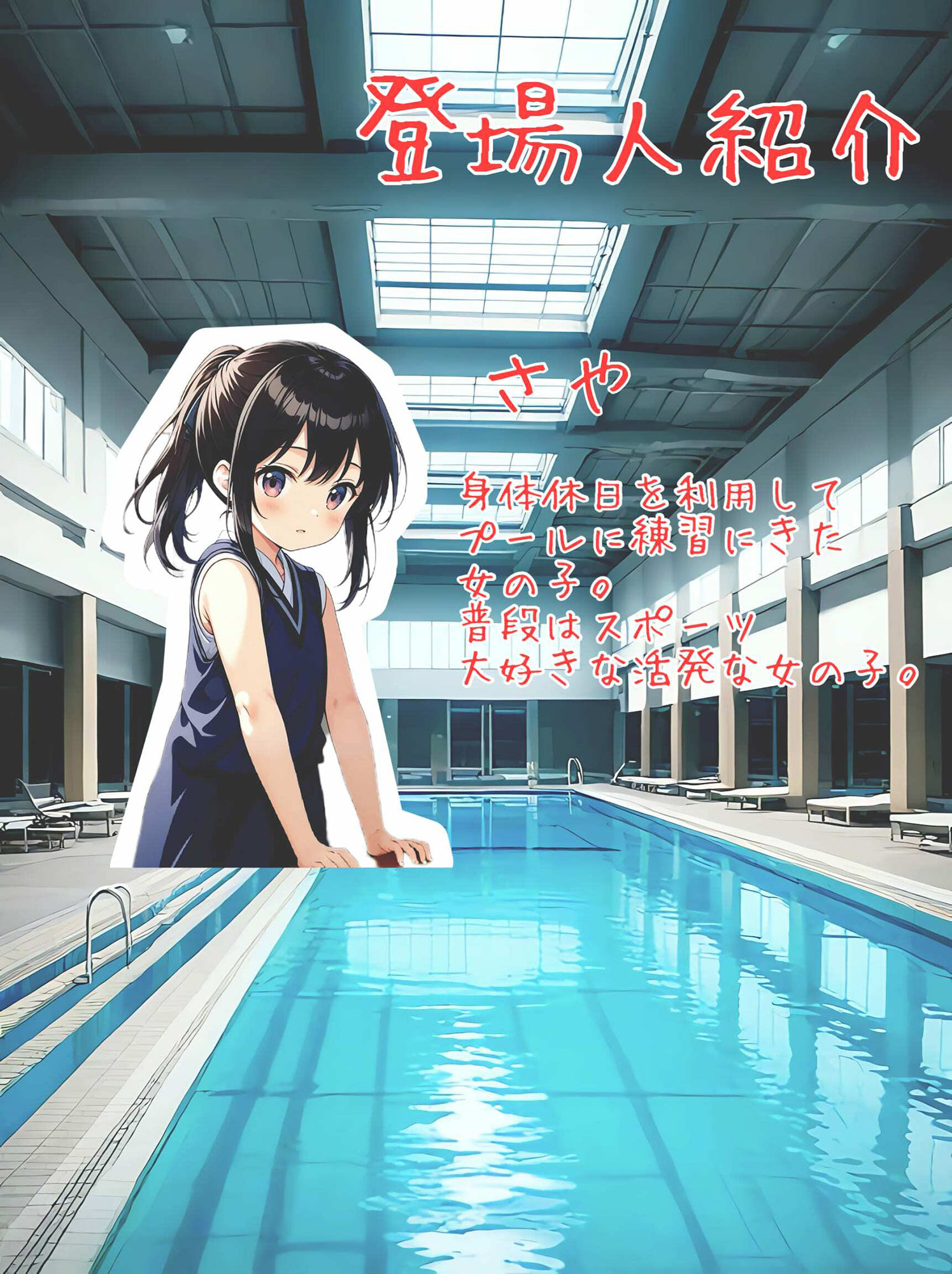 サンプル画像2:プールで入れ替わり 総集編(myo) [d_460207]