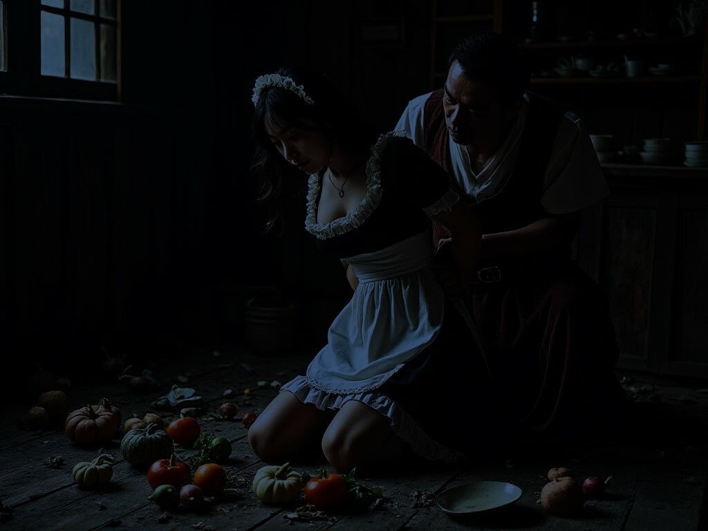 サンプル画像6:メイドの悲劇 望まない妊娠(もう限界) [d_460340]