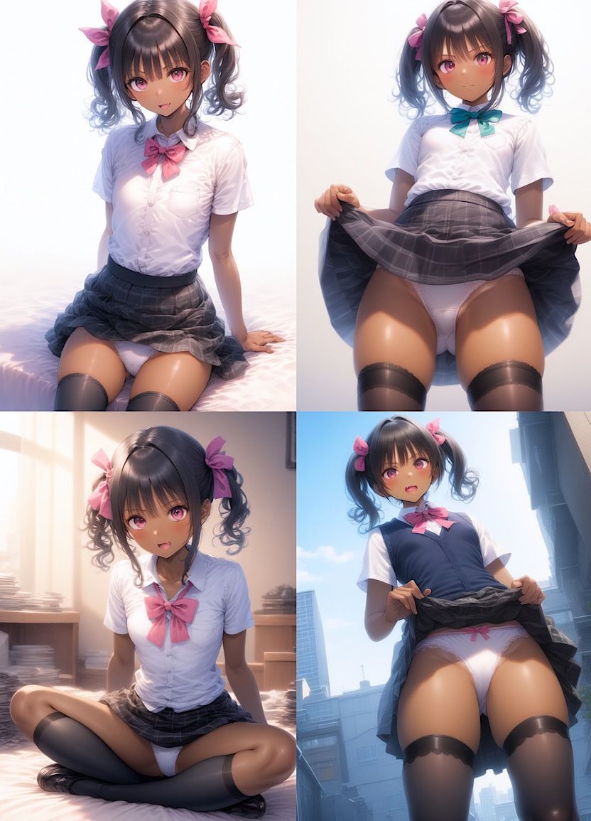 サンプル画像1:日焼けJK『あいりちゃん』のおパンツ(アナタの女学園) [d_460384]