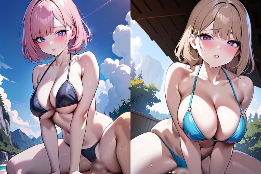 サンプル画像3:三角ビキニ騎乗位(彩風  咲) [d_460472]