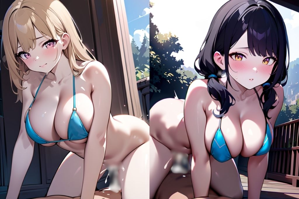 サンプル画像4:三角ビキニ騎乗位(彩風  咲) [d_460472]