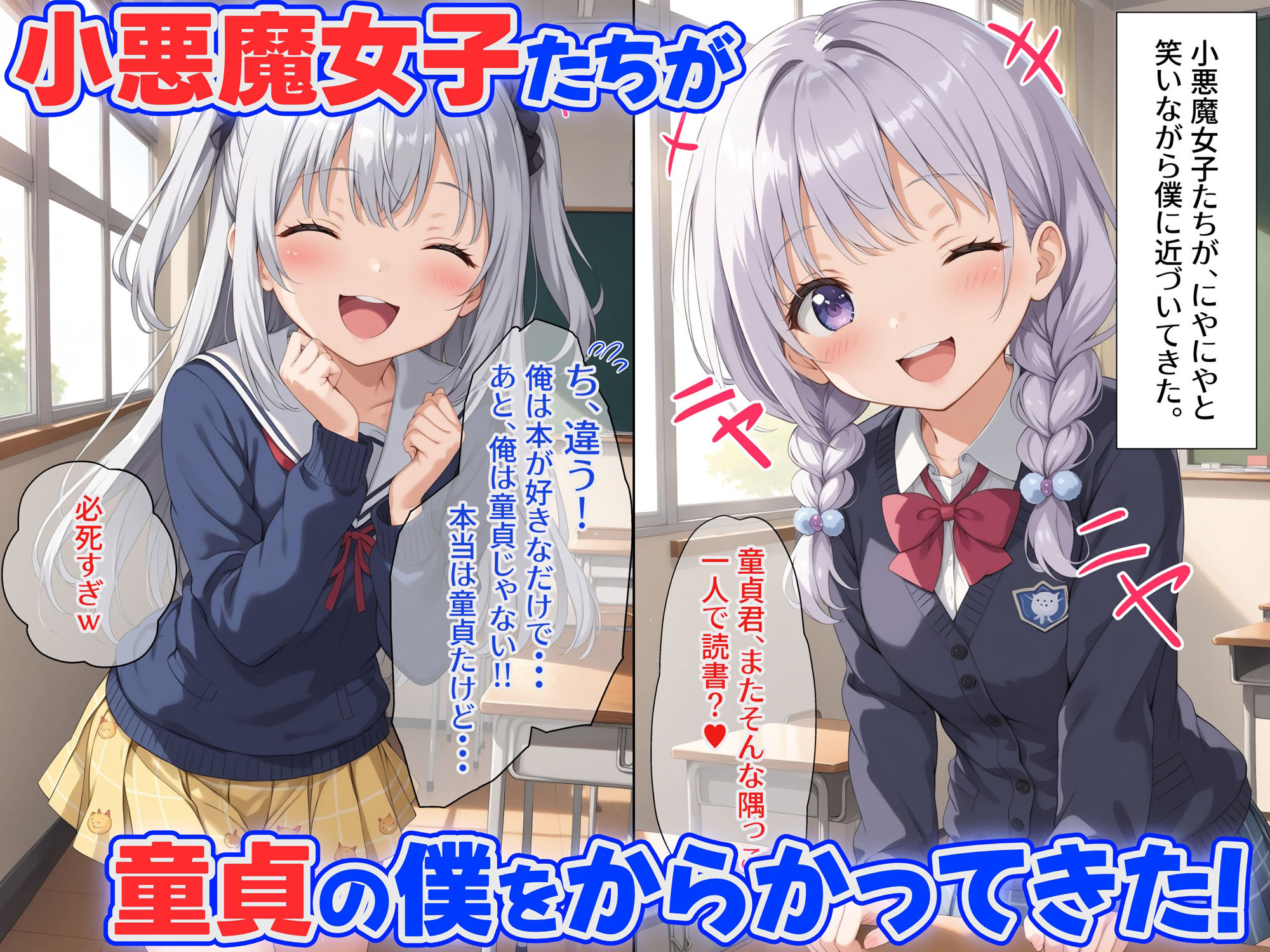 サンプル画像1:小悪魔女子たちが僕の童貞ちんぽにイタズラしてきますっ！！(優品工房) [d_460564]