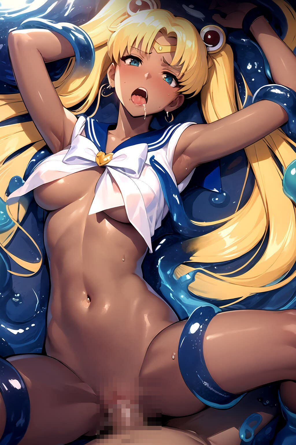 サンプル画像3:美少女戦士セーラーム○ンたちの敗北・イカされ完堕ちまくる「触手地獄」(Ai美少女イラストストア) [d_460568]