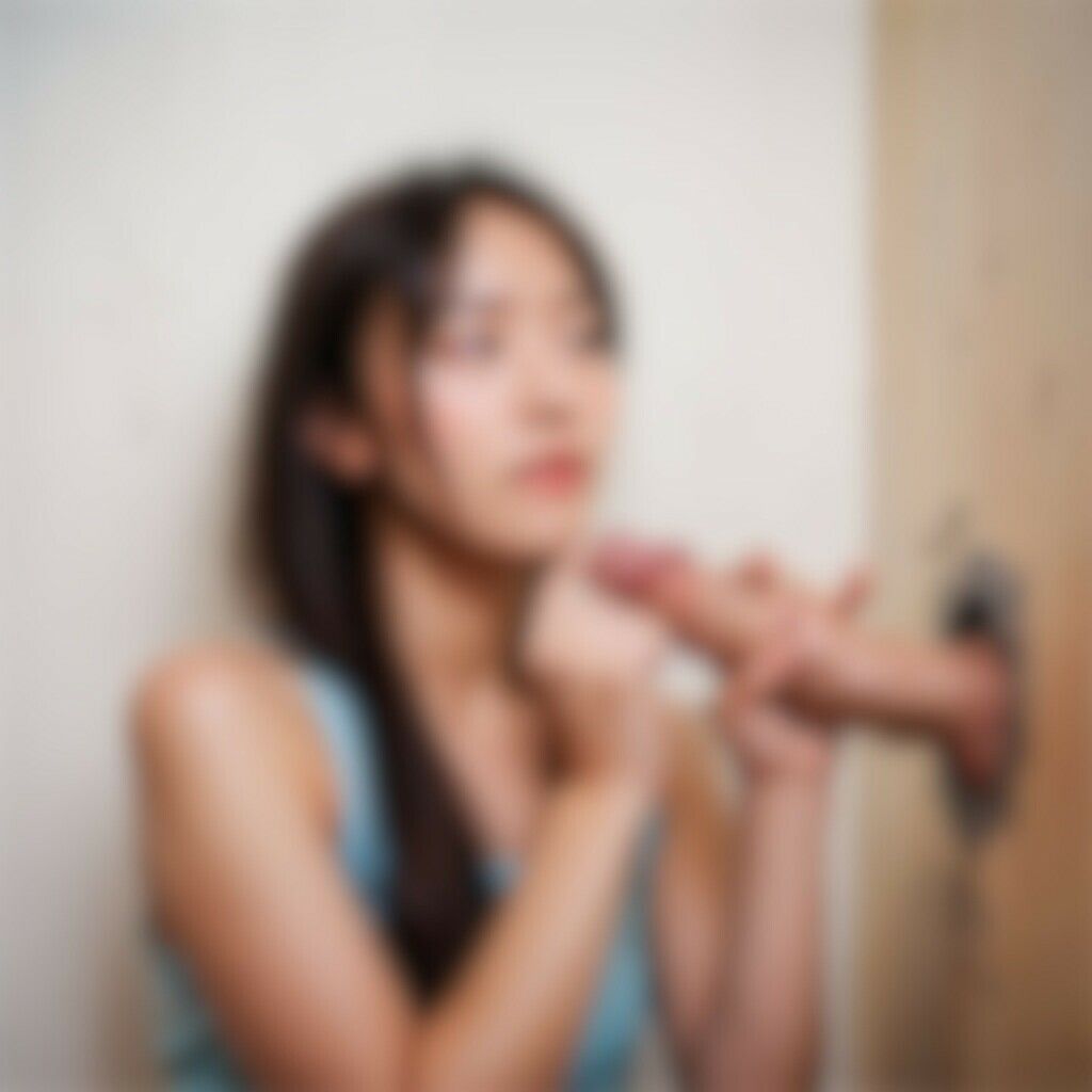 サンプル画像1:うわさのラッキーホール店。壁穴嬢は美女だった！(AI美エロ) [d_460706]