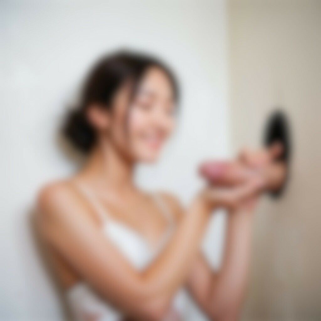 サンプル画像2:うわさのラッキーホール店。壁穴嬢は美女だった！(AI美エロ) [d_460706]