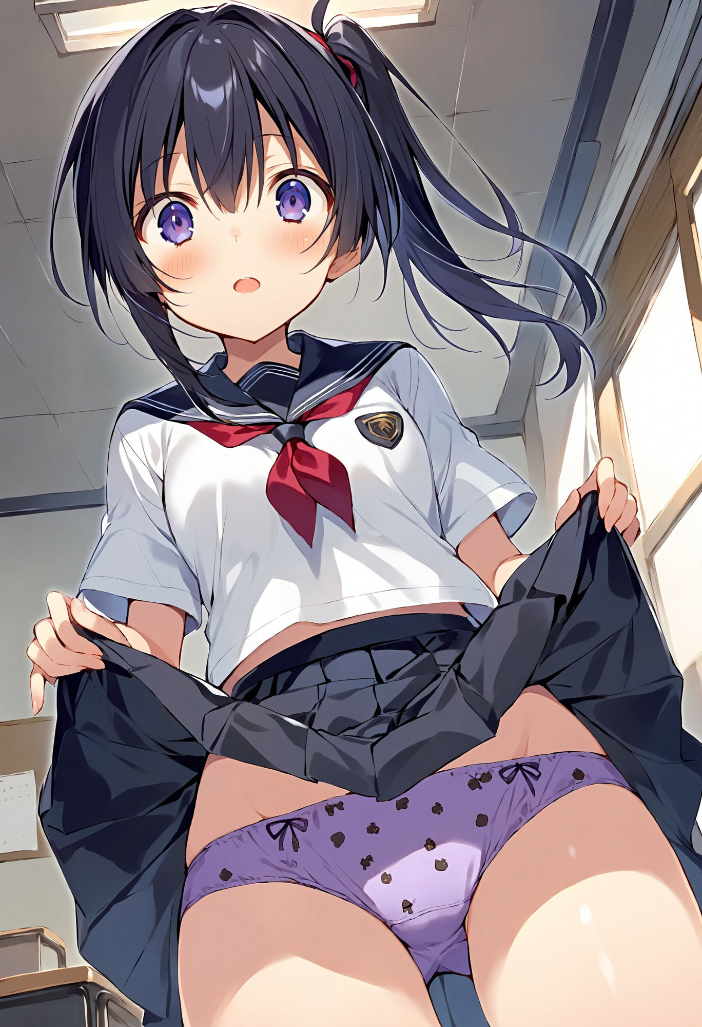 サンプル画像4:同級生にパンツを見せてもらう(でのいず) [d_460718]