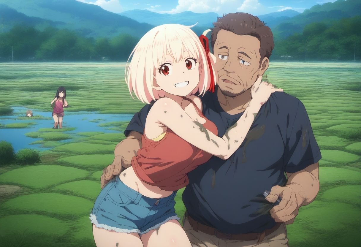 サンプル画像4:錦○千束＆井○上たきな 田舎田んぼエッチ(タカーノ) [d_460987]