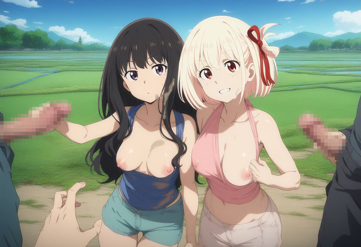 サンプル画像6:錦○千束＆井○上たきな 田舎田んぼエッチ(タカーノ) [d_460987]